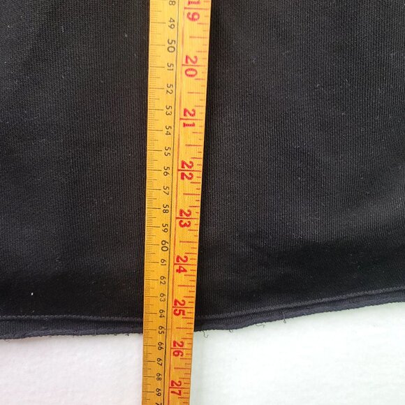 Lanston Back Cut-Out Sweatshirt Cotton Blend Long Ribbed Sleeve Small Black USA - Picture 7 of 7